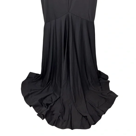 La Femme Off The Shoulder Jersey Fit & Flare Gown Prom Dress Size 14W Black - Picture 8 of 12